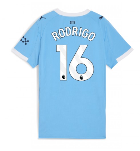 Manchester City Rodri Hernandez #16 Domácí Dres pro Dámské 2025-26 Krátký Rukáv Manchester City Rodri Hernandez #16 Domácí Dres pro Dámské 2025-26 Krátký Rukáv